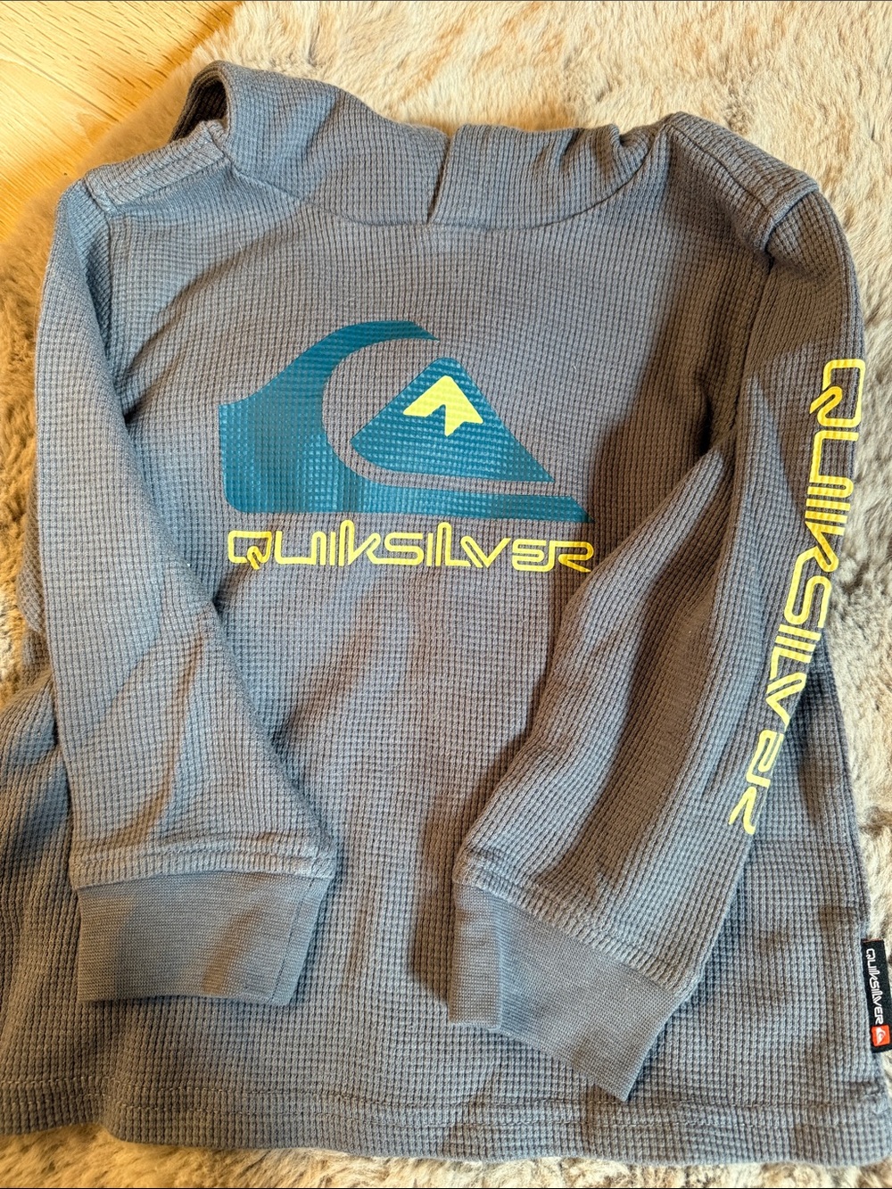 Quiksilver Kids Gray Rashguard with Yellow Logo